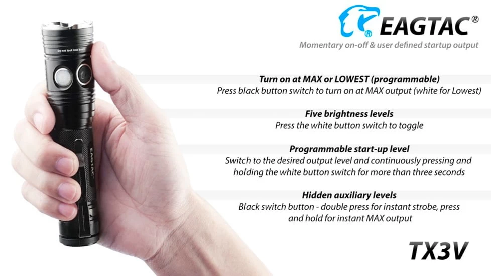 EAGTAC T Series TX3V Flashlight - Image 11